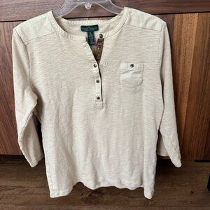 LRL LAUREN JEANS CO. RALPH LAUREN WOMEN’S 100% COTTON TOP SZ XL